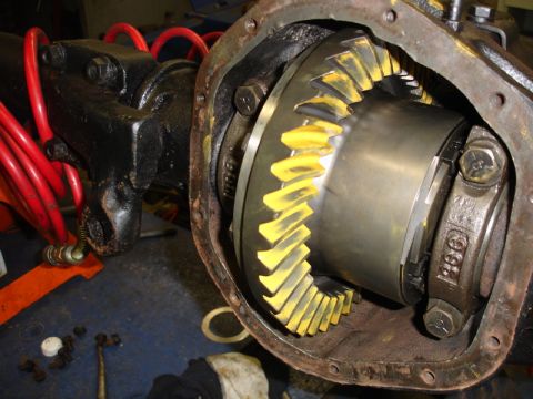 1996 Ford Bronco - Close-up view of a differential gear assembly, showing internal components and housing.