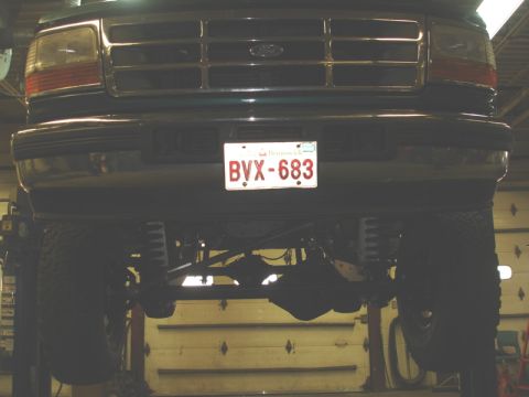 1996 Ford Bronco - The rear of a 1996 Ford Bronco is visible, a license plate.