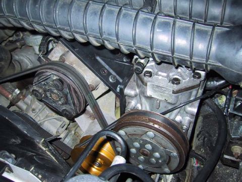 1995 Ford Bronco - I had to move down on the bracket to the newly drilled holes to make it work.