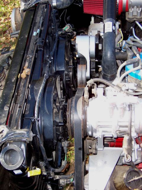 1964 Mercury Comet - 90 Mustang radiator & 98 Contour fan