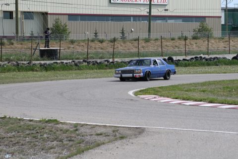 1984 Ford LTD Crown Victoria - another track pic, coming into turn 10, a 180 deg left