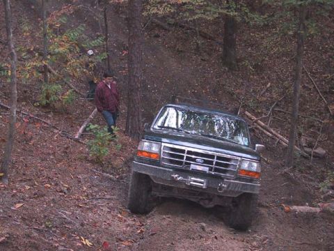 1995 Ford Bronco - Me coming up a hill.