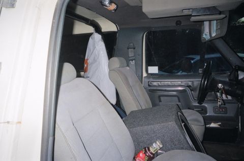 1989 Ford Bronco - 15 in sub - 5 dollars and a pizza box fits on top perfectly... although the sub is pretty trashed...