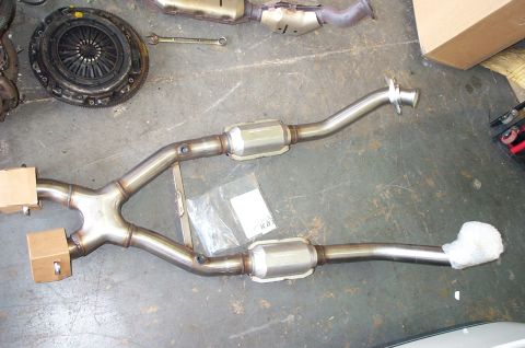 2000 Ford Mustang - new Bassani X pipe with hiflow CATs