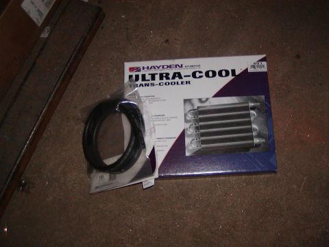 1991 Ford Bronco - Hayden Ultra-Cool transmission cooler kit, includes hoses and mounting hardware.