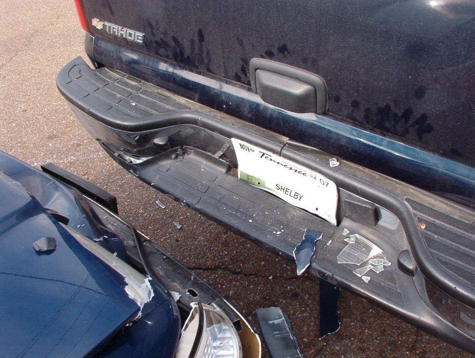 This Tahoe's bumper was JUST high enough to go over mine.