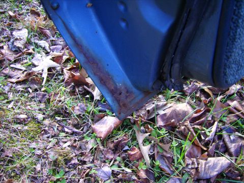 1971 Mercury Marquis - Lower Drivers Side Door Corner - Rust starting
