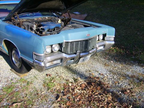 1971 Mercury Marquis - The Front - the headlight doors close, but open after about a day of sitting due to a small vacuum leak somewhere.
