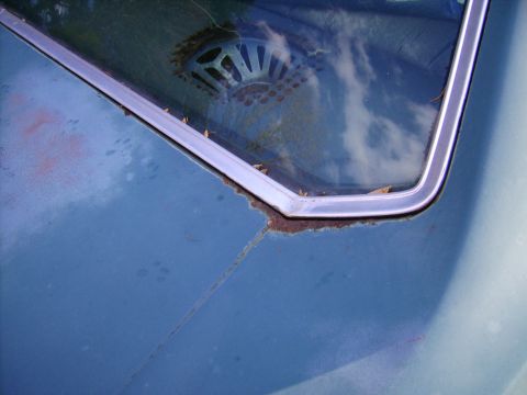 1971 Mercury Marquis - Rear Window - Looks like surface rust, could be more under the trim