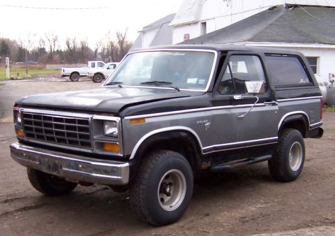 1978 Ford Bronco - This two-tone 1978 Ford Bronco is shown from the front three-quarter angle.
