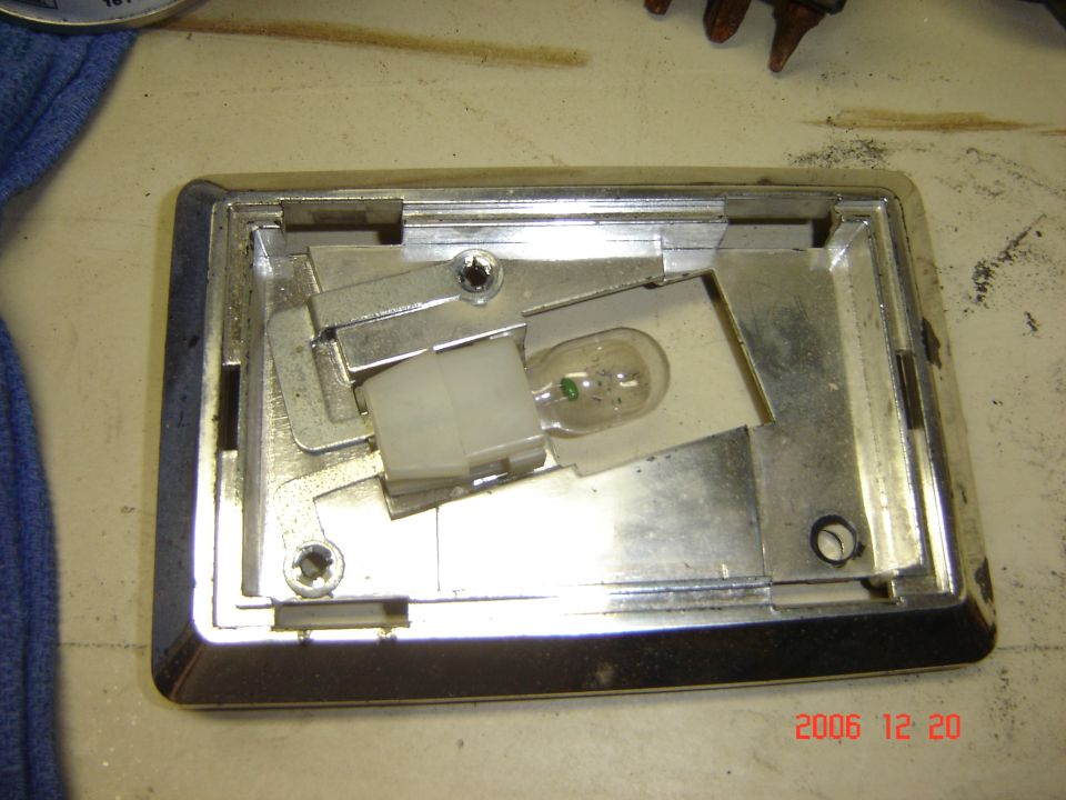 Interior light fixture with bulb removed