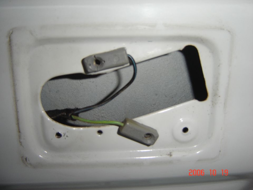 wiring connectors and wires in a white housing