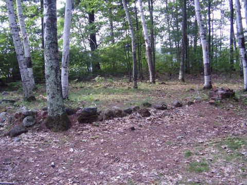 1996 Ford F-150 - The remains of the church. This is about 60 feet past the gravestones on Graveyard Point.