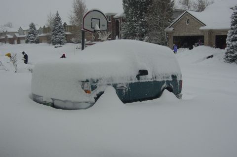 1996 Ford Bronco - Before shoveling the drive.
