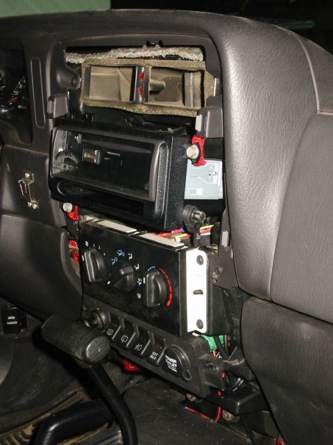 2000 Jeep Cherokee - Disaster; the AI-Net cable is about eight inches too short to reach the head unit. Ended up moving the interface box as the only extension…