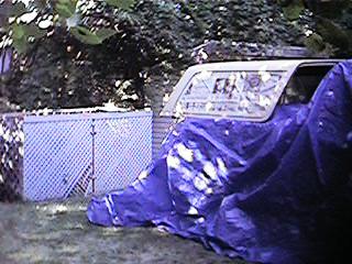 1986 Ford Bronco - other side, you can see the perfect height my compost bin is for easy top removal and placement/storage