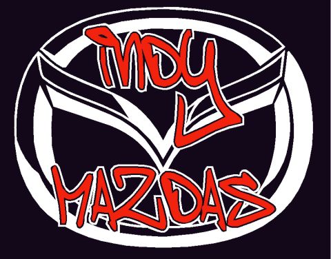 1995 Ford Probe - Mazda logo with custom text overlay.