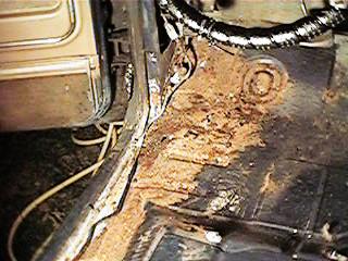 1986 Ford Bronco - This is driver side after pulling the carpet-BEFORE