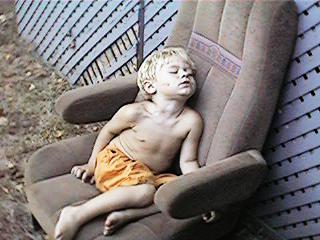 1986 Ford Bronco - another closer shot of my Bud passed out...it's tuff supervising ya know