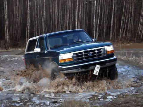 1996 Ford Bronco - 1996 Ford Bronco navigating a water crossing.