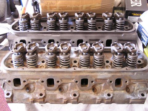 1990 Ford Bronco - E7TE heads off my Bronco, going back on after mild porting (done 3/'06)