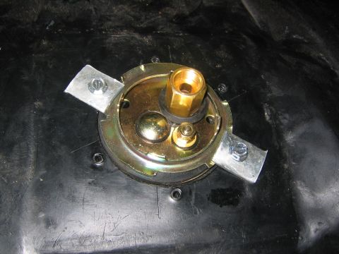 1979 Ford Bronco - Test fit. And the first guess worked perfectly. It's just off the bottom of the tank...