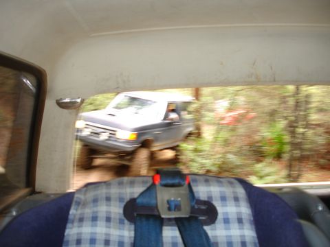 1989 Ford Bronco - Ford Bronco navigating an off-road trail through trees.