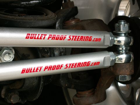 1983 Ford Bronco - over the knuckle tie-rodswap with drag link rod end stacked together with spacer and aircraft grade bolt....looks good...such simple upgrade