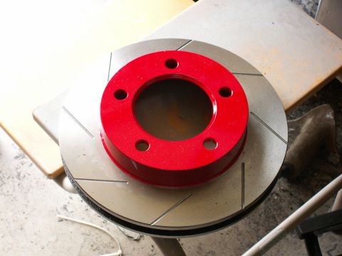1983 Ford Bronco - new slotted front ventilated rotors with bit of red paint to complete the show and go....or stop!