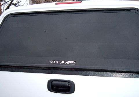 2006 Ford E350 - Awesome bumper sticker!