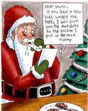 1968 Ford Mustang - Santa Claus reads a threatening Christmas list from Timmy, who demands a new bike or else.