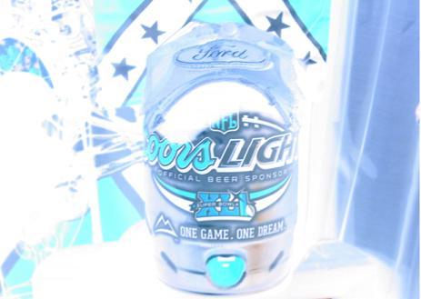 1986 Ford Bronco - A Coors Light keg with a Ford logo is visible, possibly related to a Super Bowl sponsorship.