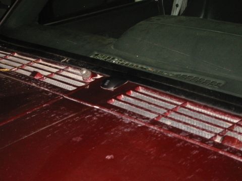 2000 Jeep Cherokee - Antenna in place against the windshield seal; this is just a test-fit without it permanently stuck in place. Note that the wiring to the an…