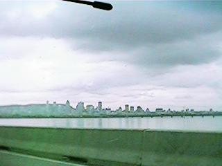 1986 Ford Bronco - a picture of Montreal coming back over the bridge on the way home