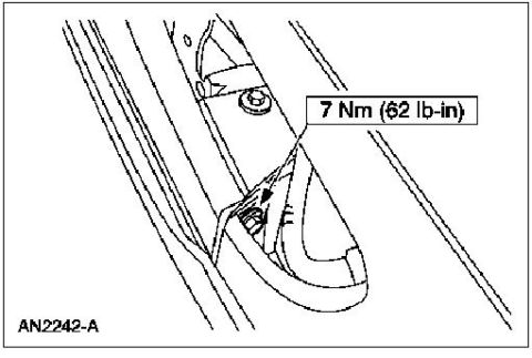 1996 Mercury Grand Marquis - This diagram illustrates a specific torque setting for a vehicle component, labeled AN2242-A.