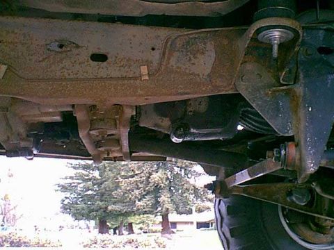 1983 Ford Bronco - here are the stock arms with the 4" radius arm drop mounts.