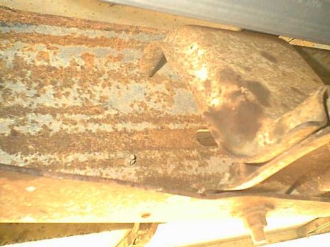 1983 Ford Bronco - this is the inside of the frame rail