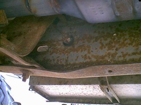 1983 Ford Bronco - here is the inside of the pass side frame.