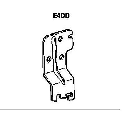 1993 Ford Bronco - Parts illustration line drawing of a single bracket labeled E4OD with mounting holes.