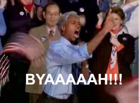 1991 Ford Bronco - A man shouts emphatically in front of a crowd, with text overlayed on the image.