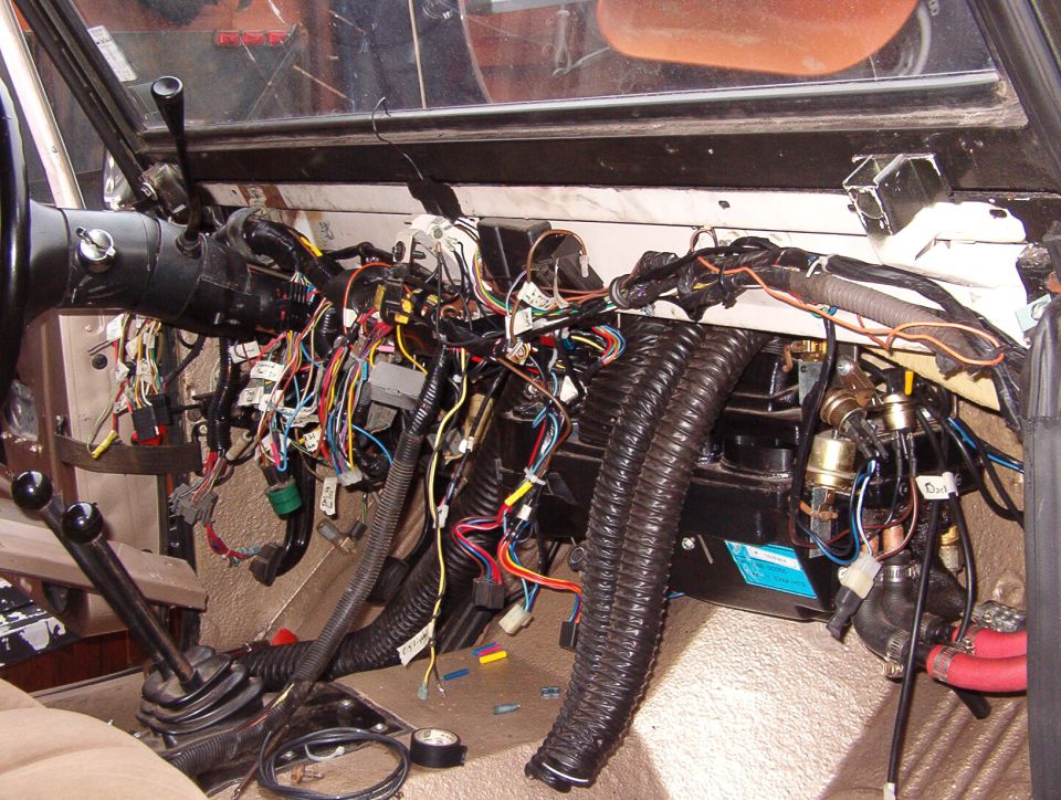 This is actually more organized than it looks, and most of the '88 F150 circuits are still there doing exactly what they were designed to do.  Where I've had to add circuits, I've tried to use the Ford colors for whatever function I'm adding.