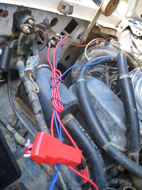 1996 Ford Bronco - This is all the wires I ran in the engine compartment.