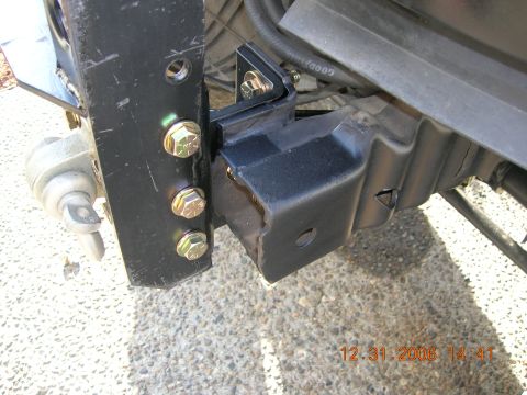 1996 Ford Bronco - Trailer hitch mounting bracket assembly, showing bolted connections.