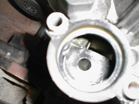 1997 Ford Crown Victoria - A close-up view of a mechanical part, possibly from an engine, showing internal components.