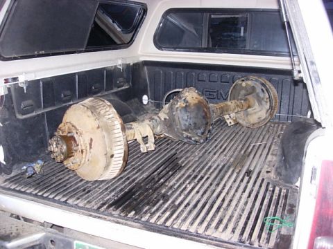 1987 Ford Bronco - put other drum and axle on and slide the rest of the way in.