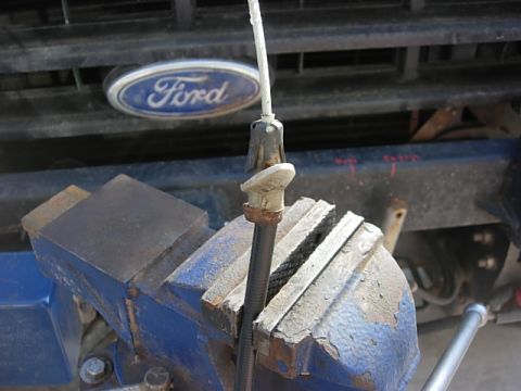 1987 Ford Bronco - so this is a ford 10.25 parking brake cable. I cut off all the plastic and clippy thing