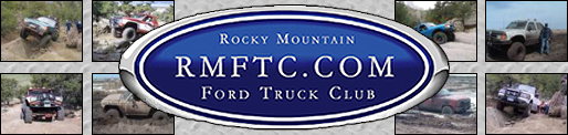 Collage of off-road vehicles, including a red Ford Bronco, a blue ATV, and a silver Ford SUV