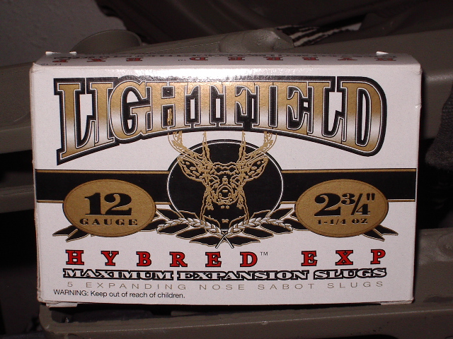 Box of Lightfield 12 gauge, 2 3/4 inch Hybrid Exp Maximum Expansion Slugs