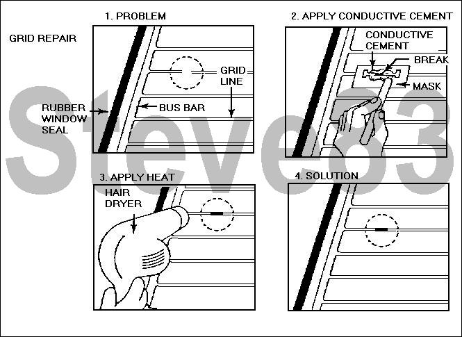 Use a defroster grid service kit to repair grid lines.
https://www.amazon.com/dp/B000ALBZJY/