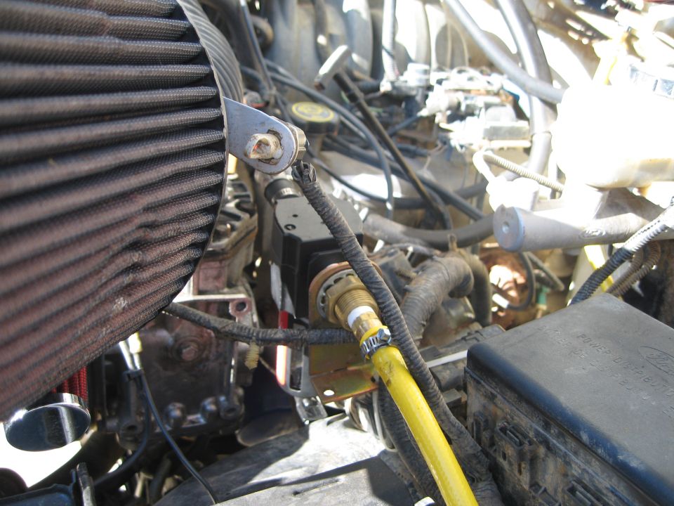 Here is the filter and check valve.  Again, I used the stock hose and put in a fitting to attatch the filter.